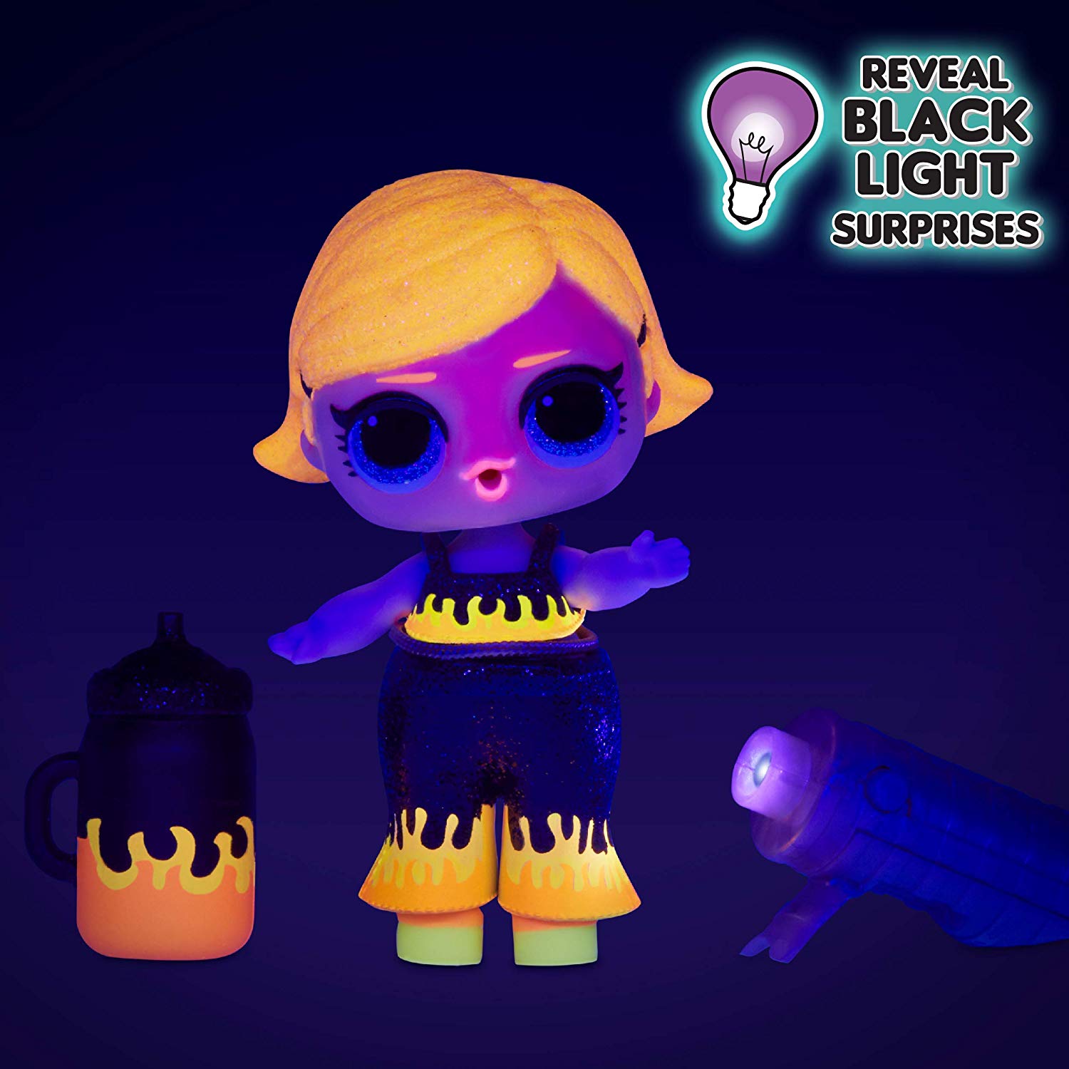 L.O.L. Surprise! Lights Glitter Doll reveal black light surprises. Release date