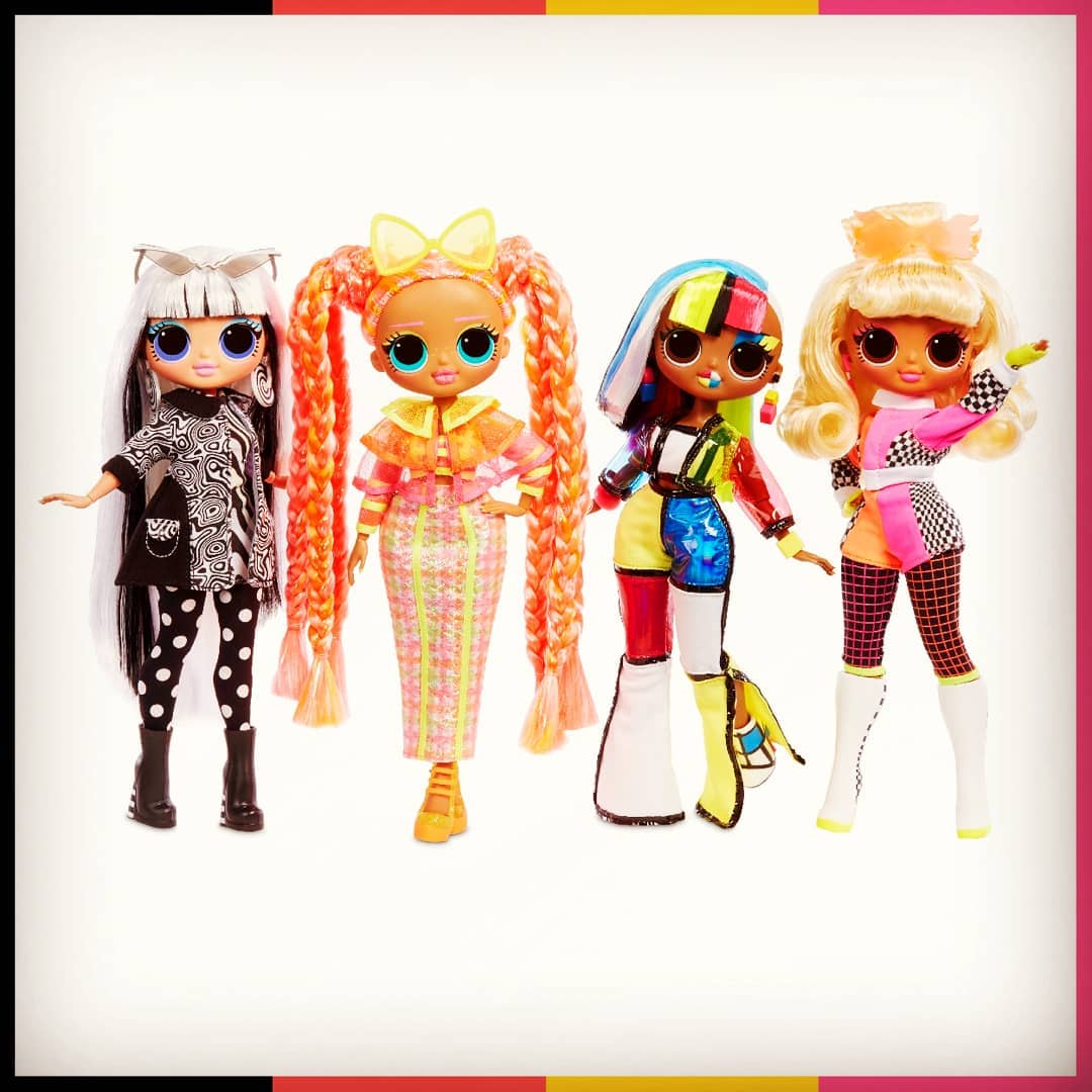 L.O.L. Surprise! O.M.G. Lights Assortment dolls (Groovy Babe, Dazzle, Angles, Speedster).