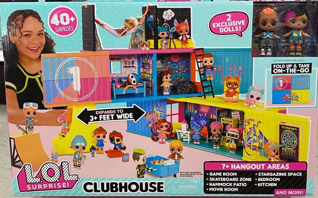 Surprises 2 Exclusive Dolls, LOL Surprise Clubhouse Doll Play House With 40 